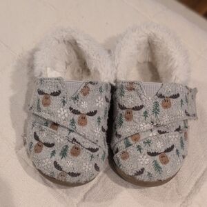 White Faux Fur Baby Booties